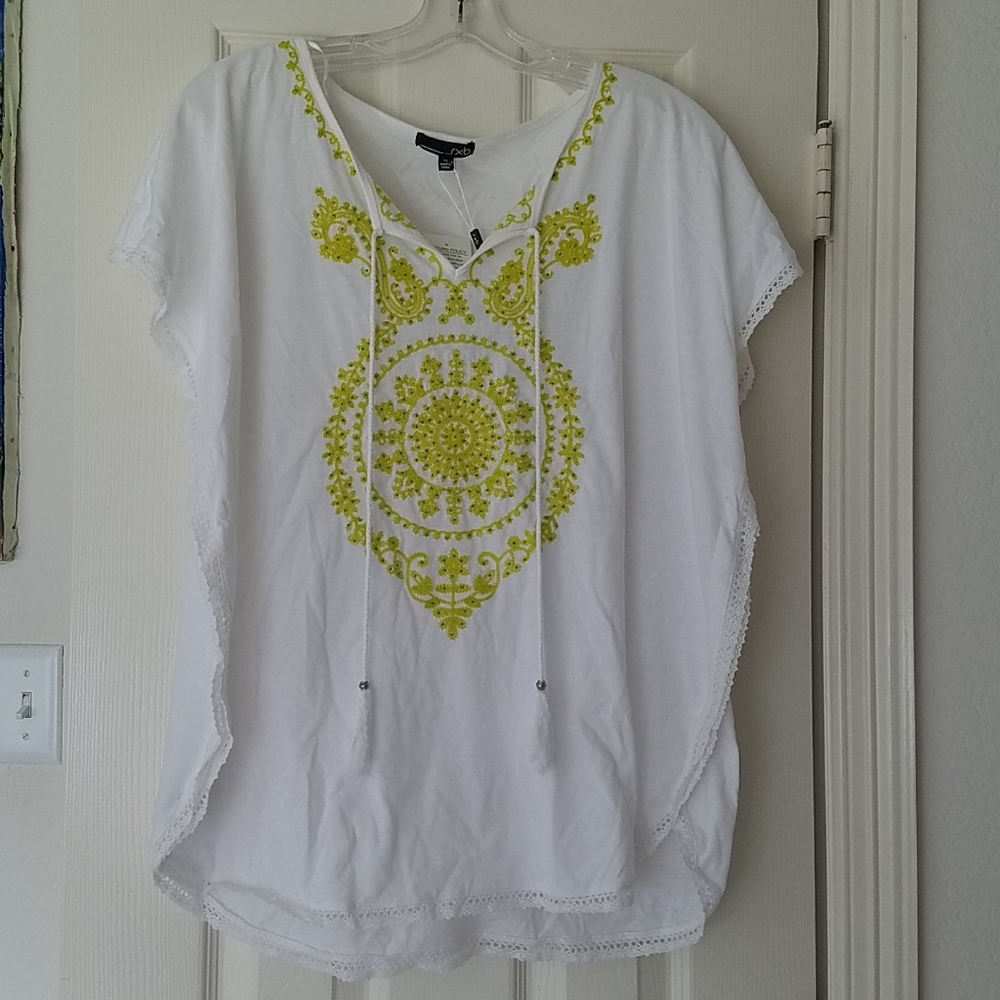 RXB boho embroidered top